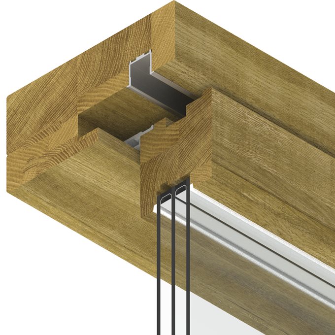 Flush top guide track