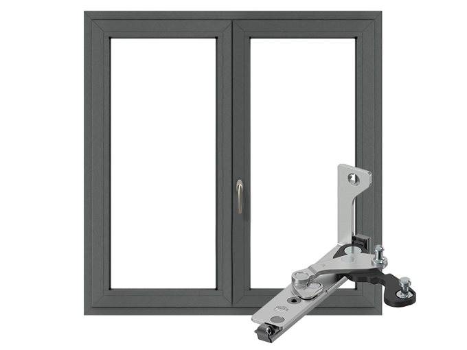 Concealed hinges for aluminium windows