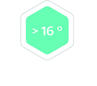 Слідкуйте, щоб  температура не опускалась нижче 16°C. 